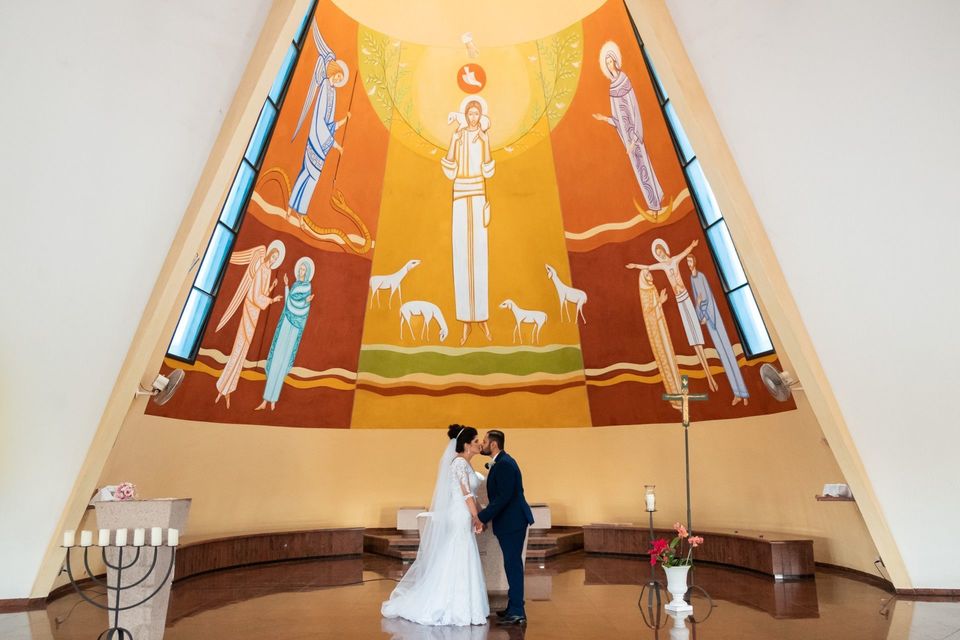 Casamento na Casa Paroquial Nossa Senhora Perpétuo Socorro - Andreoni e Stefânia